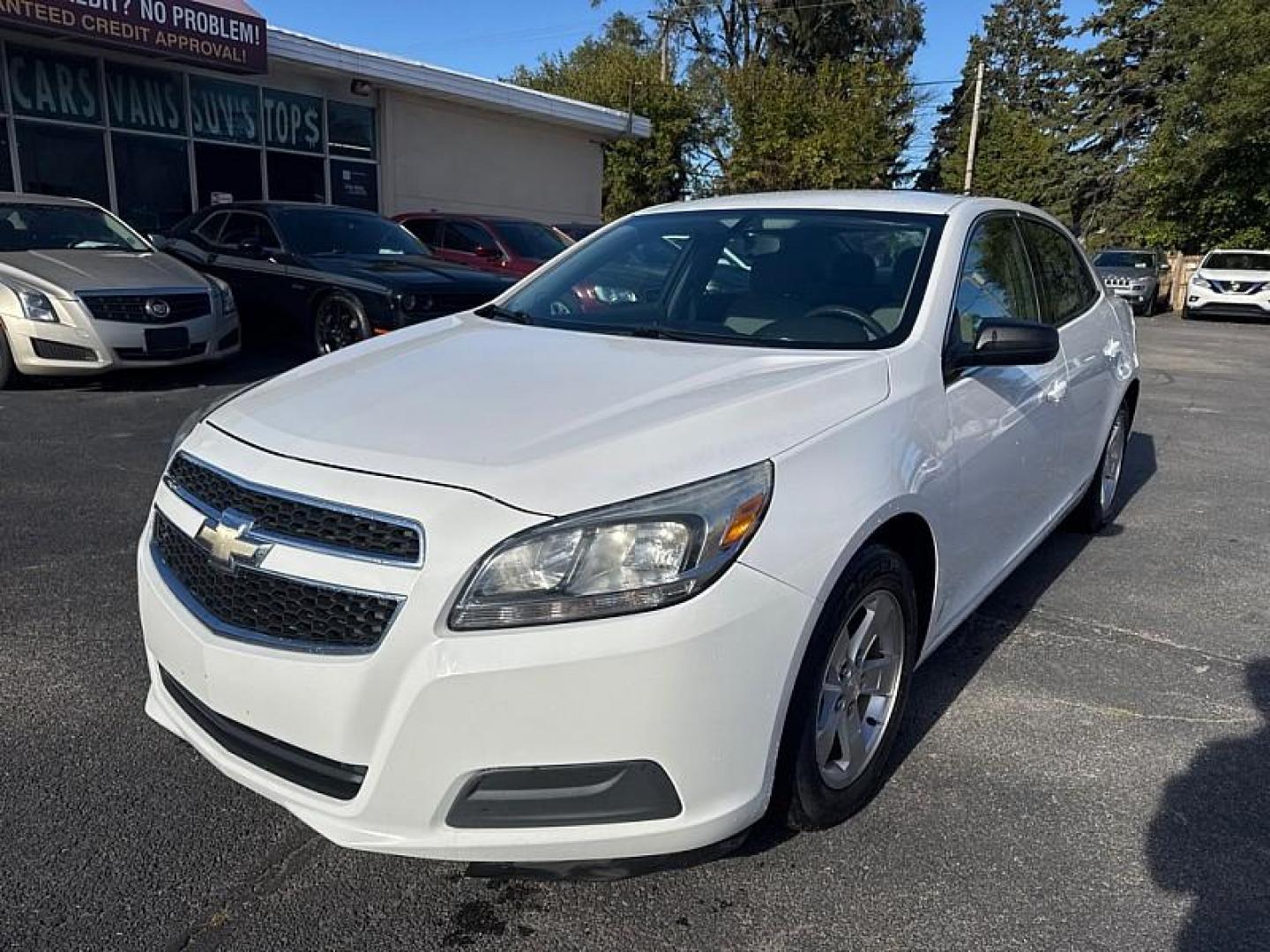 2013 WHITE /GRAY Chevrolet Malibu LS (1G11B5SA1DF) with an 2.5L L4 DOHC 16V engine, 6-Speed Automatic transmission, located at 3304 Woodville Road, Northwood, OH, 43619, (419) 210-8019, 41.612694, -83.480743 - Your #1 Destination for Auto Loans and mdash;No Matter Your Credit!At our dealership, we believe everyone deserves the opportunity to drive their dream car and mdash;whether you have good credit, bad credit, or no credit at all. With a wide selection of hundreds of cars, trucks, and SUVs, you'll fin - Photo#0