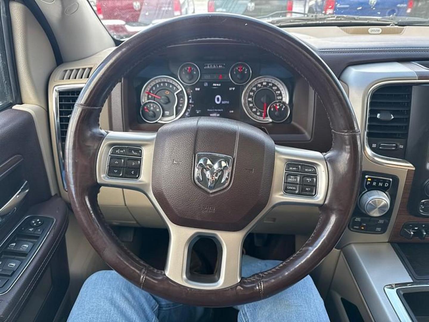 2014 WHITE /TAN/BROWN RAM 1500 Laramie Crew Cab SWB 4WD (1C6RR7NT7ES) with an 5.7L V8 OHV 16V engine, 6-Speed Automatic transmission, located at 3304 Woodville Road, Northwood, OH, 43619, (419) 210-8019, 41.612694, -83.480743 - Photo#18