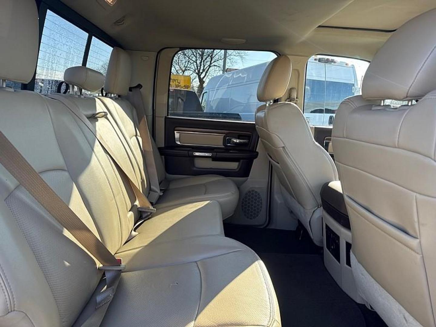 2014 WHITE /TAN/BROWN RAM 1500 Laramie Crew Cab SWB 4WD (1C6RR7NT7ES) with an 5.7L V8 OHV 16V engine, 6-Speed Automatic transmission, located at 3304 Woodville Road, Northwood, OH, 43619, (419) 210-8019, 41.612694, -83.480743 - Photo#44