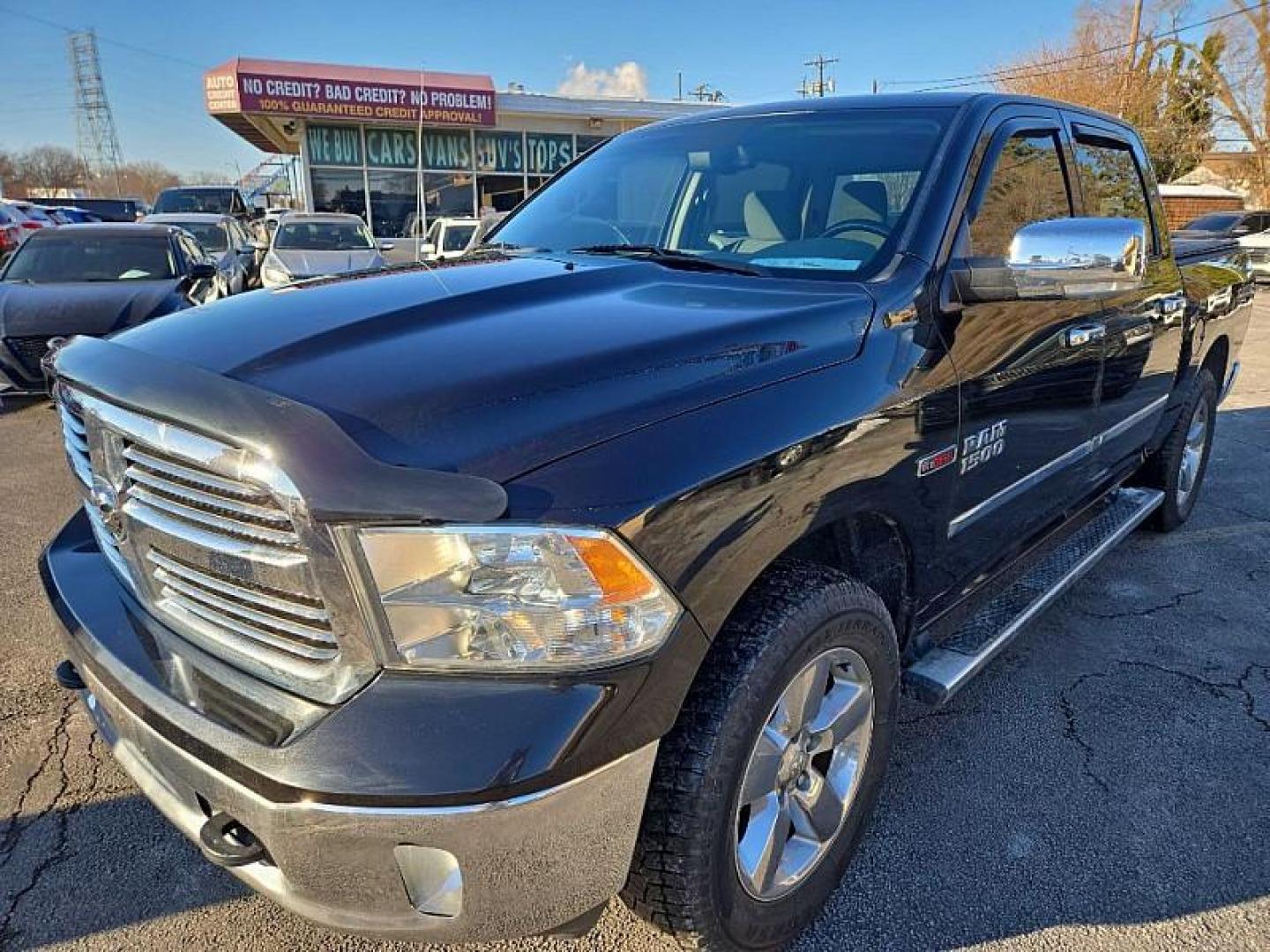 2016 BLACK /BLACK RAM 1500 SLT Crew Cab SWB 4WD (1C6RR7LMXGS) with an 3.0L V6 DIESEL engine, 6A transmission, located at 3304 Woodville Road, Northwood, OH, 43619, (419) 210-8019, 41.612694, -83.480743 - Photo#0