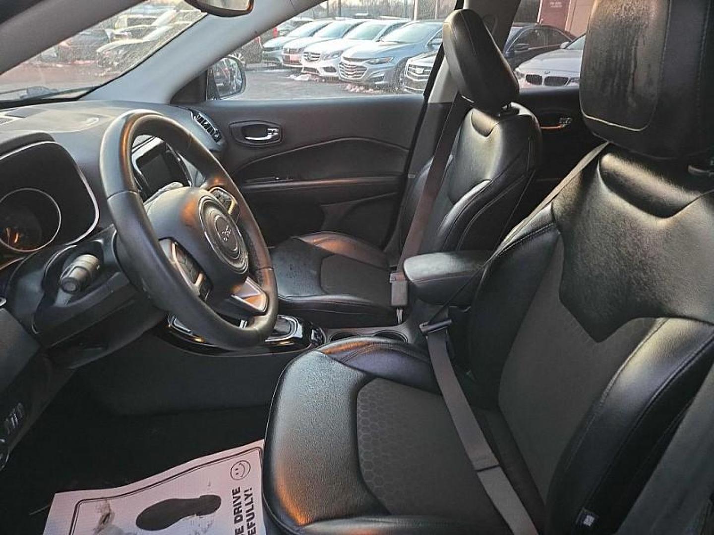 2021 BLACK Jeep Compass Latitude FWD (3C4NJCBBXMT) with an 2.4L L4 DOHC 16V engine, Automatic 6-Spd transmission, located at 3304 Woodville Road, Northwood, OH, 43619, (419) 210-8019, 41.612694, -83.480743 - Photo#9