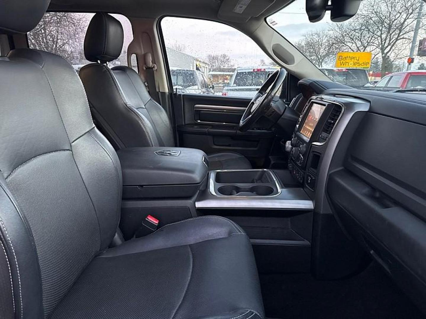 2017 BLACK /BLACK RAM 1500 Sport Crew Cab SWB 4WD (1C6RR7MT9HS) with an 5.7L V8 OHV 16V engine, 8A transmission, located at 3304 Woodville Road, Northwood, OH, 43619, (419) 210-8019, 41.612694, -83.480743 - Photo#14