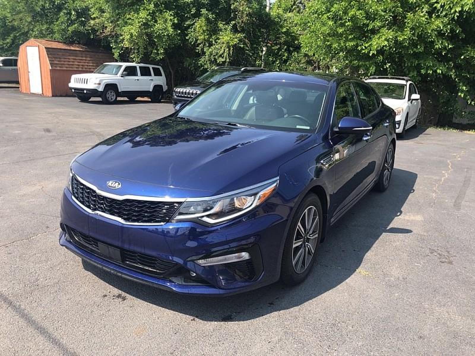 2019 BLUE /BLACK Kia Optima (5XXGU4L10KG) with an 4-Cyl 1.6 Liter engine, Automatic transmission, located at 3304 Woodville Road, Northwood, OH, 43619, (419) 210-8019, 41.612694, -83.480743 - We are #1 Auto Loan for Good Bad or No Credit we have hundreds of vehicles to choose from stop on in or just fill out our online application to get approved for auto financing and see your credit score for free by visiting our website today. We have Low Payment Options and Terms Available to Suit - Photo #0
