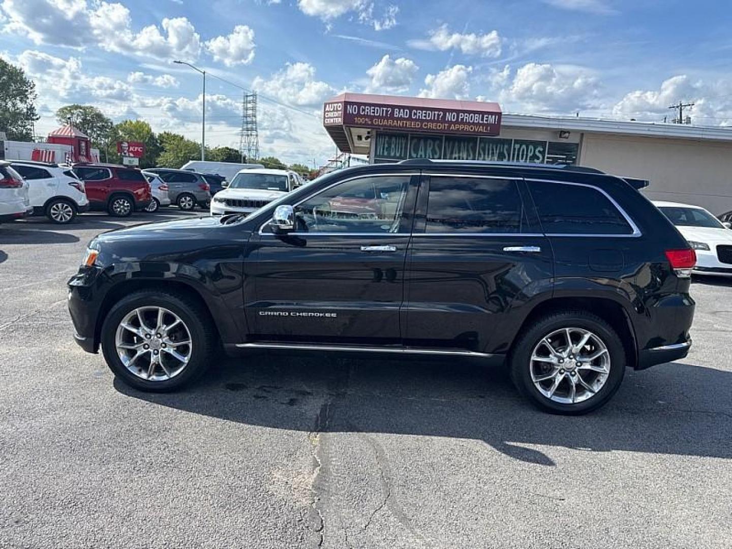 2014 BLACK /BROWN Jeep Grand Cherokee Summit 4WD (1C4RJFJG5EC) with an 3.6L V6 DOHC 24V engine, 5-Speed Automatic transmission, located at 3304 Woodville Road, Northwood, OH, 43619, (419) 210-8019, 41.612694, -83.480743 - Your #1 Destination for Auto Loans and mdash;No Matter Your Credit!At our dealership, we believe everyone deserves the opportunity to drive their dream car and mdash;whether you have good credit, bad credit, or no credit at all. With a wide selection of hundreds of cars, trucks, and SUVs, you'll fin - Photo#1
