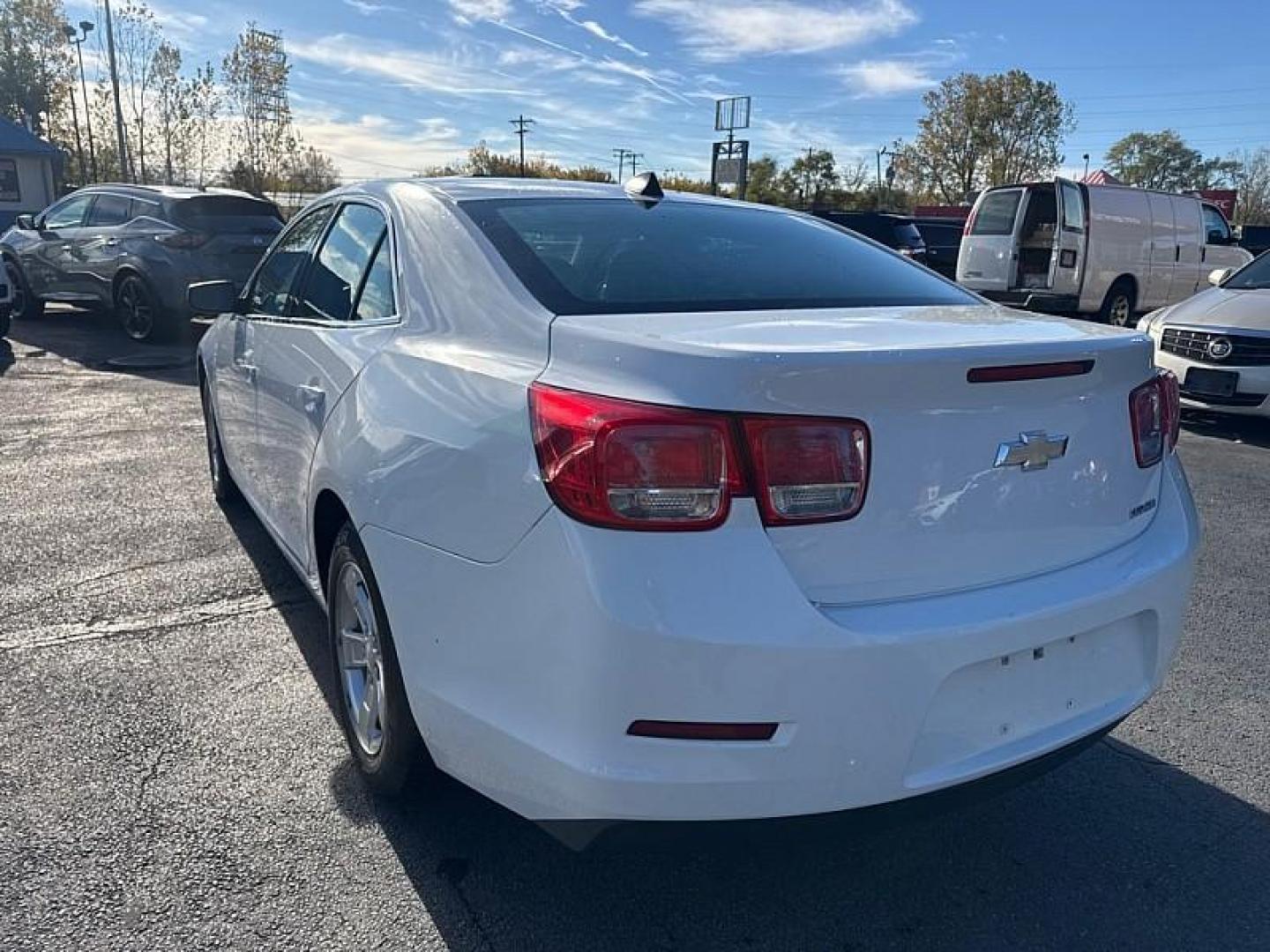 2013 WHITE /GRAY Chevrolet Malibu LS (1G11B5SA1DF) with an 2.5L L4 DOHC 16V engine, 6-Speed Automatic transmission, located at 3304 Woodville Road, Northwood, OH, 43619, (419) 210-8019, 41.612694, -83.480743 - Photo#2