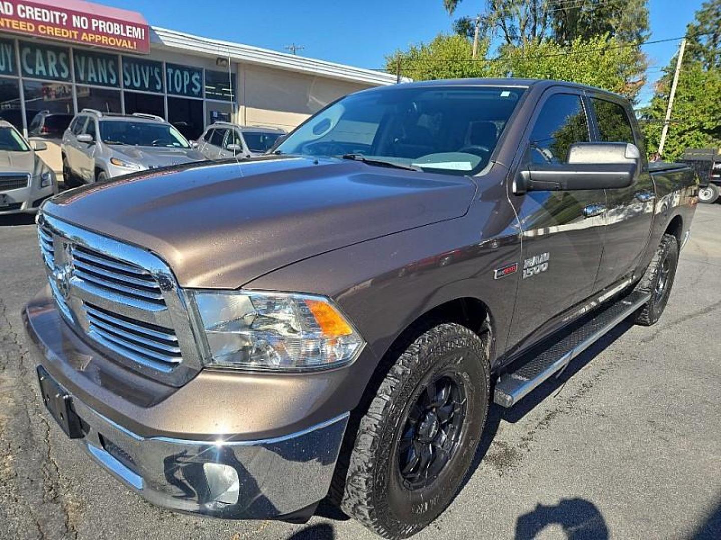 2018 BROWN /BLACK RAM 1500 SLT Crew Cab SWB 4WD (1C6RR7LM7JS) with an 3.0L V6 DIESEL engine, 8A transmission, located at 3304 Woodville Road, Northwood, OH, 43619, (419) 210-8019, 41.612694, -83.480743 - Your #1 Destination for Auto Loans and mdash;No Matter Your Credit!At our dealership, we believe everyone deserves the opportunity to drive their dream car and mdash;whether you have good credit, bad credit, or no credit at all. With a wide selection of hundreds of cars, trucks, and SUVs, you'll fin - Photo#0