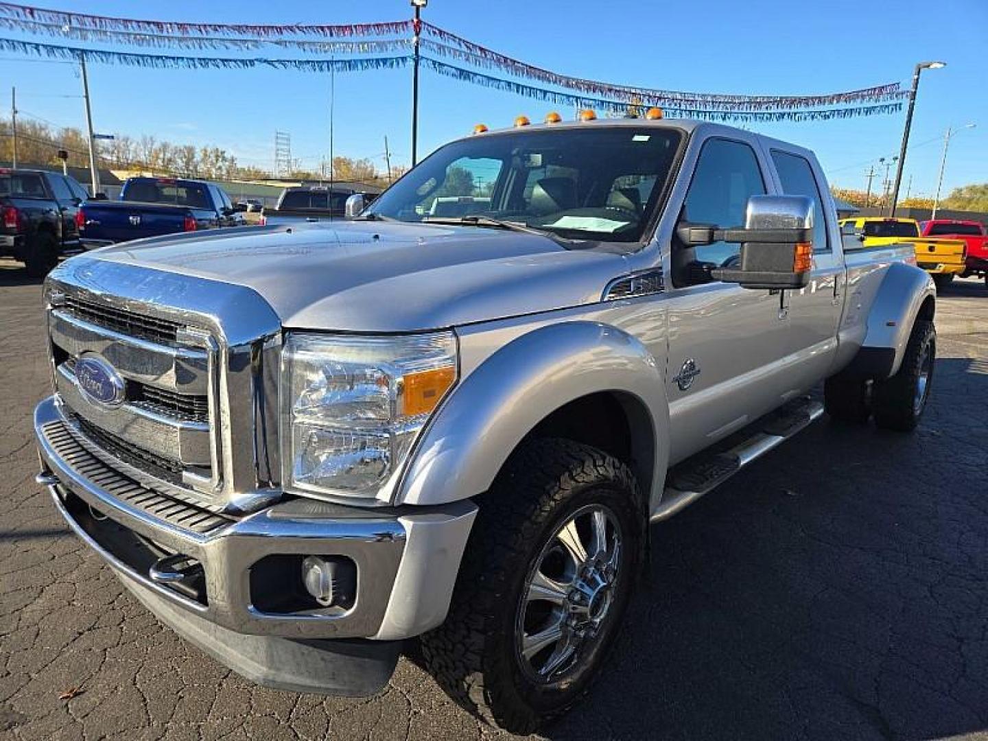 2015 SILVER /BLACK Ford F-350 SD King Ranch Crew Cab Long Bed DRW 4WD (1FT8W3DT0FE) with an 6.7L V8 OHV 16V DIESEL engine, 6-Speed Automatic transmission, located at 3304 Woodville Road, Northwood, OH, 43619, (419) 210-8019, 41.612694, -83.480743 - Photo#0