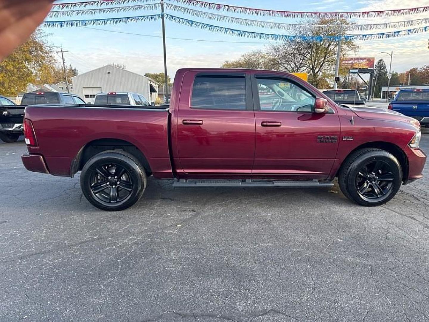 2018 MAROON /BLACK RAM 1500 Sport Crew Cab SWB 4WD (1C6RR7MTXJS) with an 5.7L V8 OHV 16V engine, 8A transmission, located at 3304 Woodville Road, Northwood, OH, 43619, (419) 210-8019, 41.612694, -83.480743 - Your #1 Destination for Auto Loans and mdash;No Matter Your Credit!At our dealership, we believe everyone deserves the opportunity to drive their dream car and mdash;whether you have good credit, bad credit, or no credit at all. With a wide selection of hundreds of cars, trucks, and SUVs, you'll fin - Photo#5