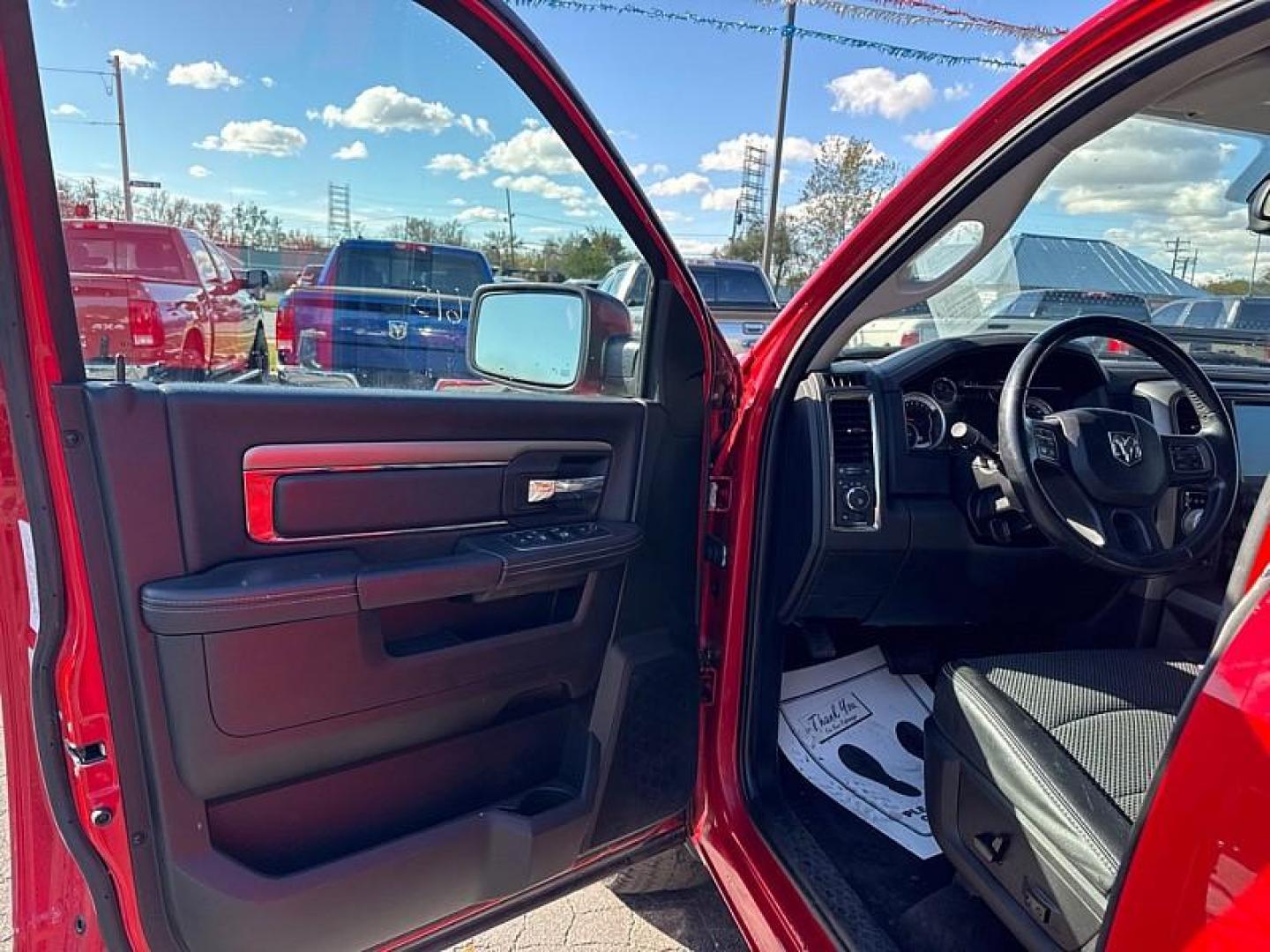 2015 RED /BLACK RAM 1500 Sport Quad Cab 4WD (1C6RR7HT0FS) with an 5.7L V8 OHV 16V engine, 6-Speed Automatic transmission, located at 3304 Woodville Road, Northwood, OH, 43619, (419) 210-8019, 41.612694, -83.480743 - Your #1 Destination for Auto Loans and mdash;No Matter Your Credit!At our dealership, we believe everyone deserves the opportunity to drive their dream car and mdash;whether you have good credit, bad credit, or no credit at all. With a wide selection of hundreds of cars, trucks, and SUVs, you'll fin - Photo#8