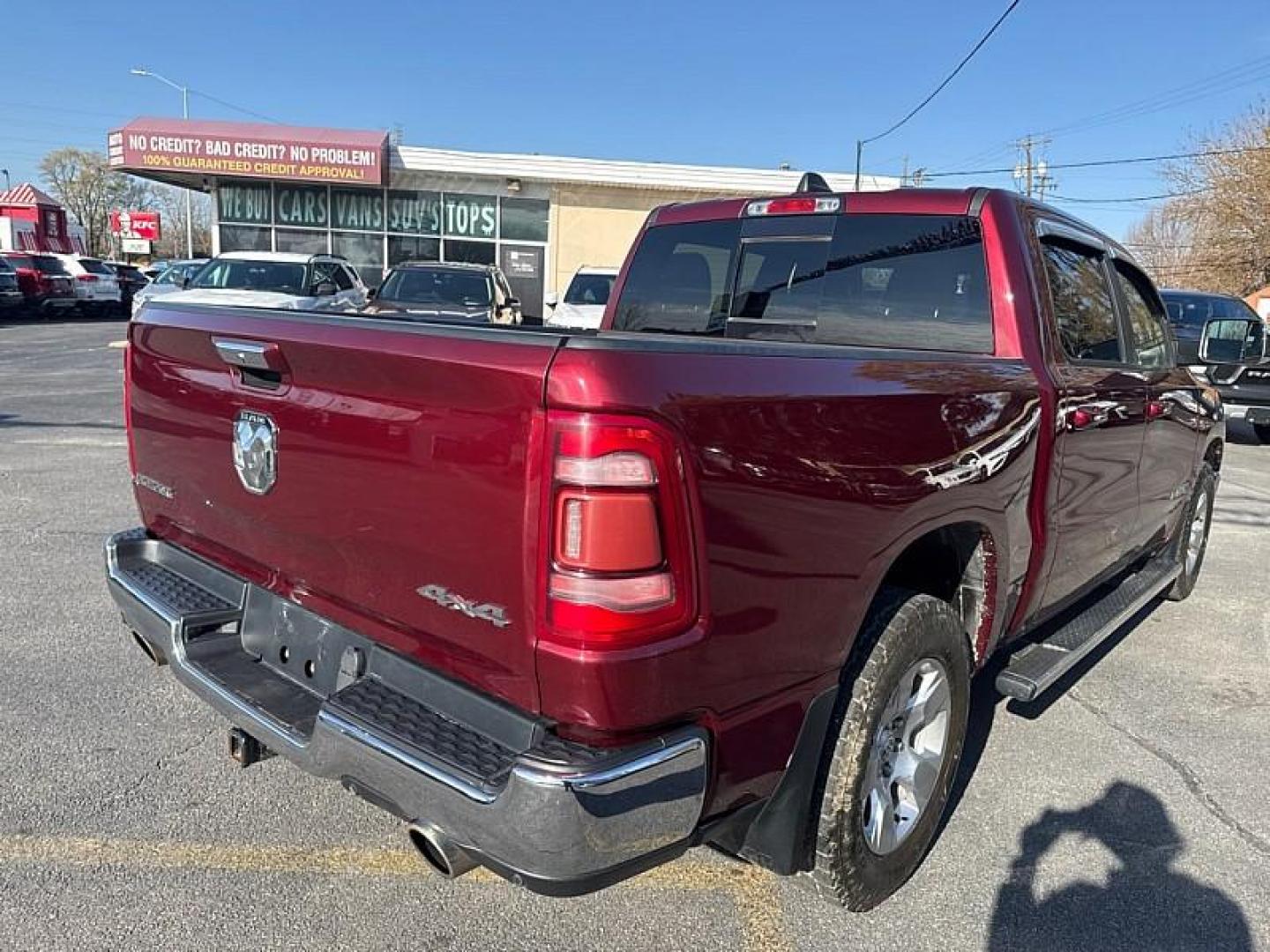 2019 MAROON /BLACK RAM 1500 Big Horn Crew Cab SWB 4WD (1C6SRFFT8KN) with an 5.7L V8 OHV 16V engine, 8A transmission, located at 3304 Woodville Road, Northwood, OH, 43619, (419) 210-8019, 41.612694, -83.480743 - Your #1 Destination for Auto Loans and mdash;No Matter Your Credit!At our dealership, we believe everyone deserves the opportunity to drive their dream car and mdash;whether you have good credit, bad credit, or no credit at all. With a wide selection of hundreds of cars, trucks, and SUVs, you'll fin - Photo#4