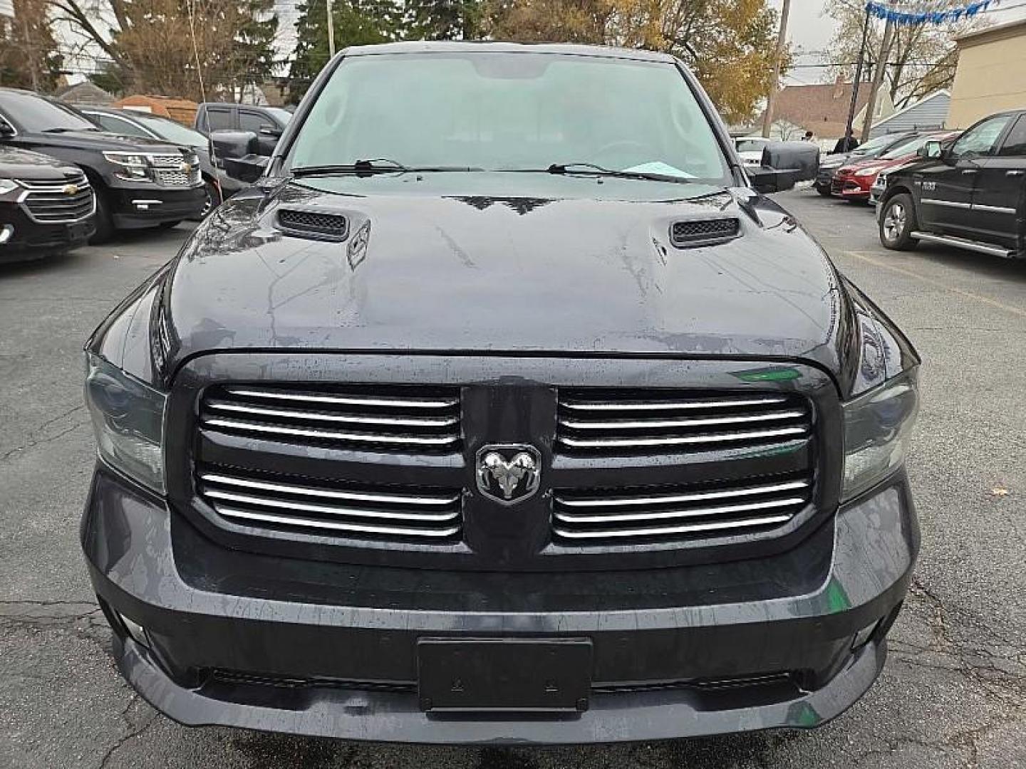 2015 GRAY /BLACK RAM 1500 Sport Crew Cab LWB 4WD (1C6RR7UT6FS) with an 5.7L V8 OHV 16V engine, 6-Speed Automatic transmission, located at 3304 Woodville Road, Northwood, OH, 43619, (419) 210-8019, 41.612694, -83.480743 - Photo#79