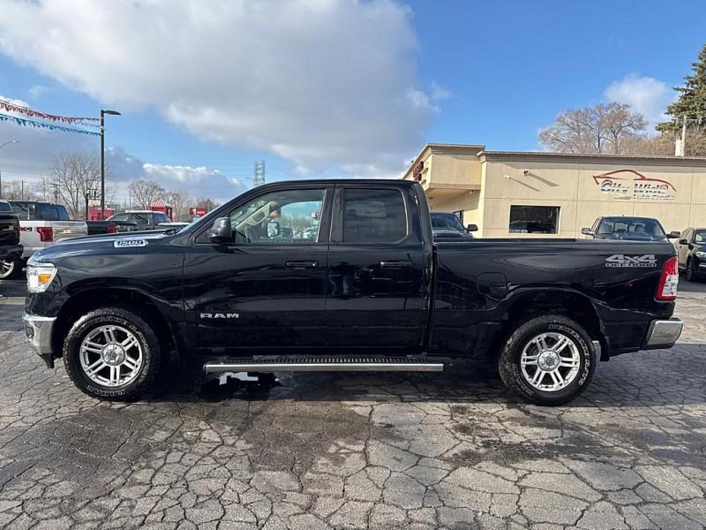 2019 BLACK /BLACK RAM 1500 Tradesman Quad Cab 4WD (1C6SRFCT3KN) with an 3.6L V6 FFV engine, 8A transmission, located at 3304 Woodville Road, Northwood, OH, 43619, (419) 210-8019, 41.612694, -83.480743 - Your #1 Destination for Auto Loans and mdash;No Matter Your Credit!At our dealership, we believe everyone deserves the opportunity to drive their dream car and mdash;whether you have good credit, bad credit, or no credit at all. With a wide selection of hundreds of cars, trucks, and SUVs, you'll fin - Photo#1