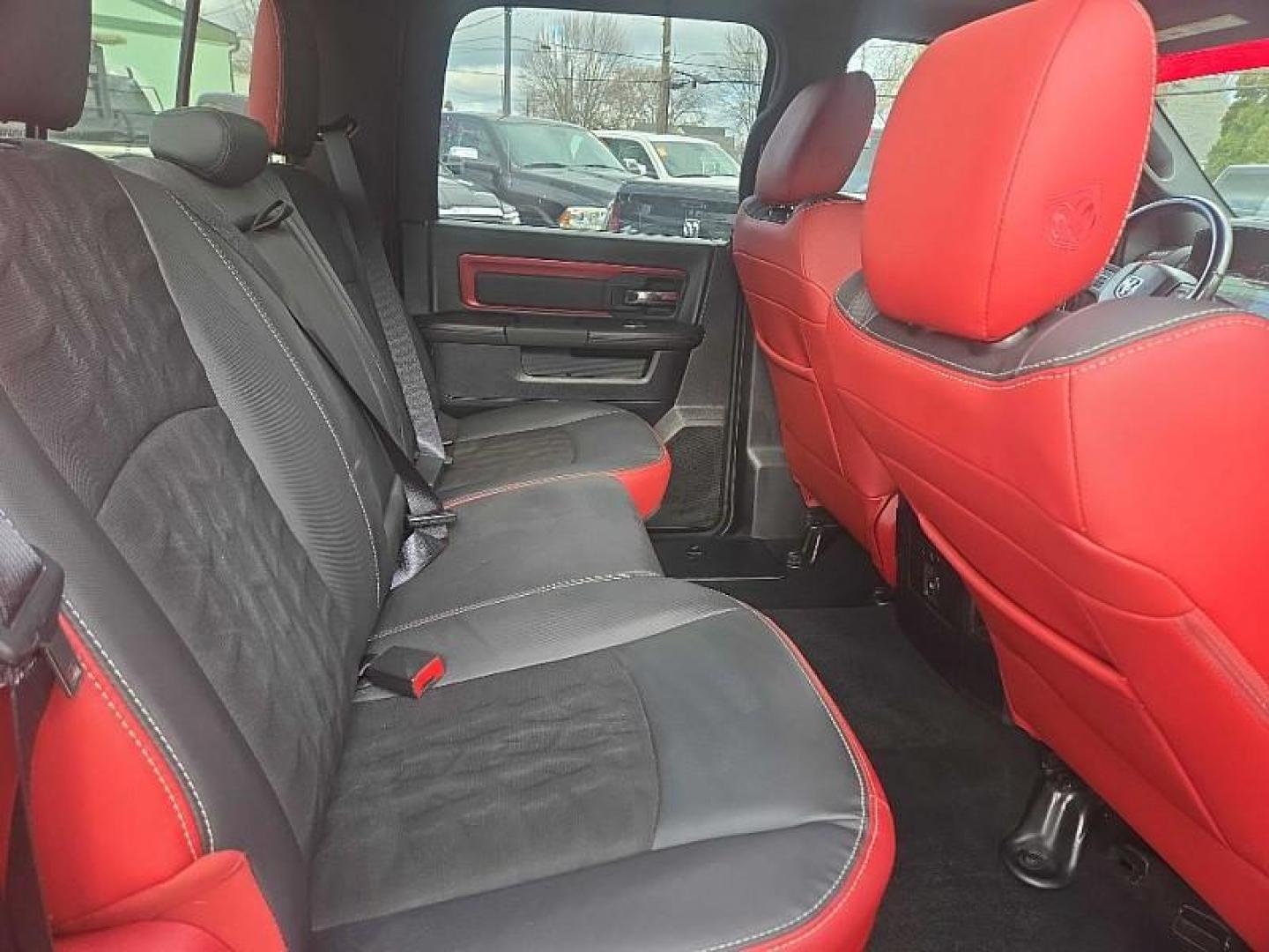2016 RED /BLACK RAM 1500 Rebel Crew Cab SWB 4WD (1C6RR7YT2GS) with an 5.7L V8 OHV 16V engine, 6A transmission, located at 3304 Woodville Road, Northwood, OH, 43619, (419) 210-8019, 41.612694, -83.480743 - Photo#14