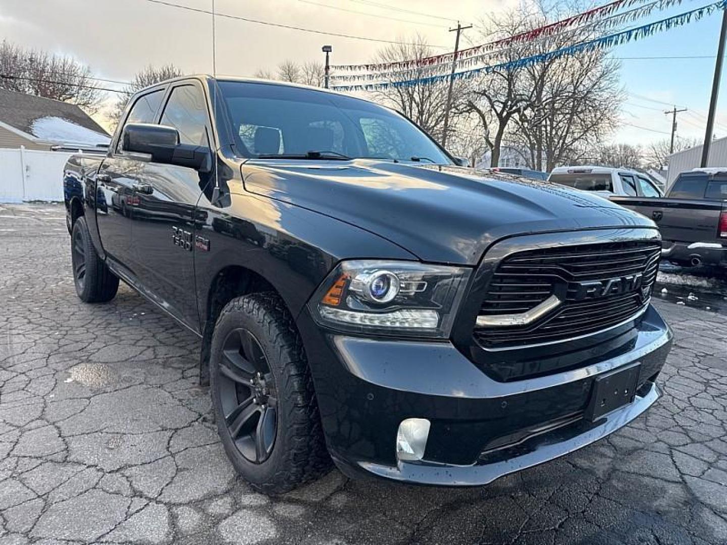 2018 BLACK /BLACK RAM 1500 Sport Crew Cab SWB 4WD (1C6RR7MT5JS) with an 5.7L V8 OHV 16V engine, 8A transmission, located at 3304 Woodville Road, Northwood, OH, 43619, (419) 210-8019, 41.612694, -83.480743 - Photo#6