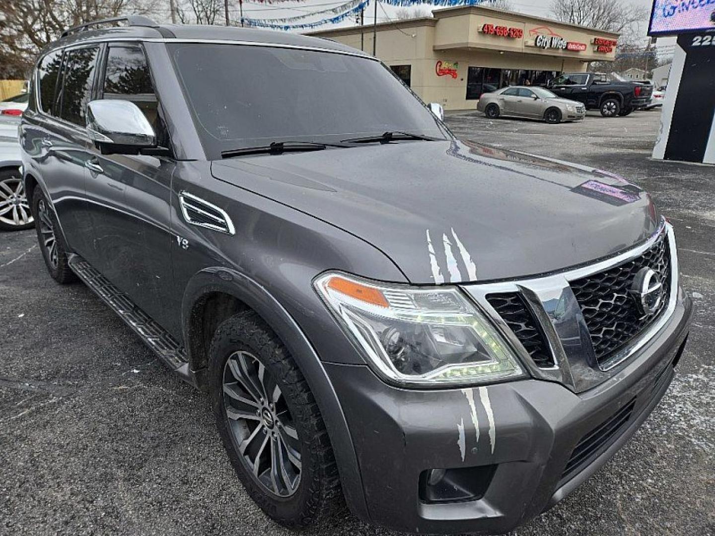 2020 GRAY /BLACK Nissan Armada SL AWD (JN8AY2NC4LX) with an 5.6L V8 DOHC 32V engine, 7A transmission, located at 3304 Woodville Road, Northwood, OH, 43619, (419) 210-8019, 41.612694, -83.480743 - Your #1 Destination for Auto Loans and mdash;No Matter Your Credit!At our dealership, we believe everyone deserves the opportunity to drive their dream car and mdash;whether you have good credit, bad credit, or no credit at all. With a wide selection of hundreds of cars, trucks, and SUVs, you'll fin - Photo#6