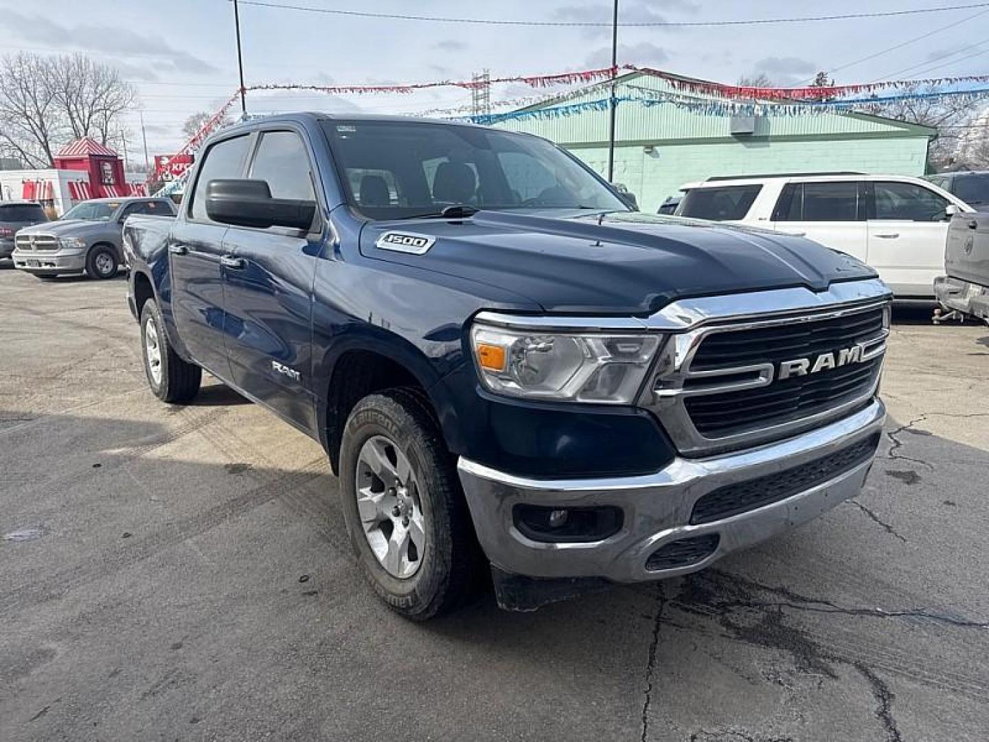 2019 BLUE /BLACK RAM 1500 Big Horn Crew Cab SWB 4WD (1C6RRFFG7KN) with an 3.6L V6 DOHC 24V engine, 8A transmission, located at 3304 Woodville Road, Northwood, OH, 43619, (419) 210-8019, 41.612694, -83.480743 - Your #1 Destination for Auto Loans and mdash;No Matter Your Credit!At our dealership, we believe everyone deserves the opportunity to drive their dream car and mdash;whether you have good credit, bad credit, or no credit at all. With a wide selection of hundreds of cars, trucks, and SUVs, you'll fin - Photo#6