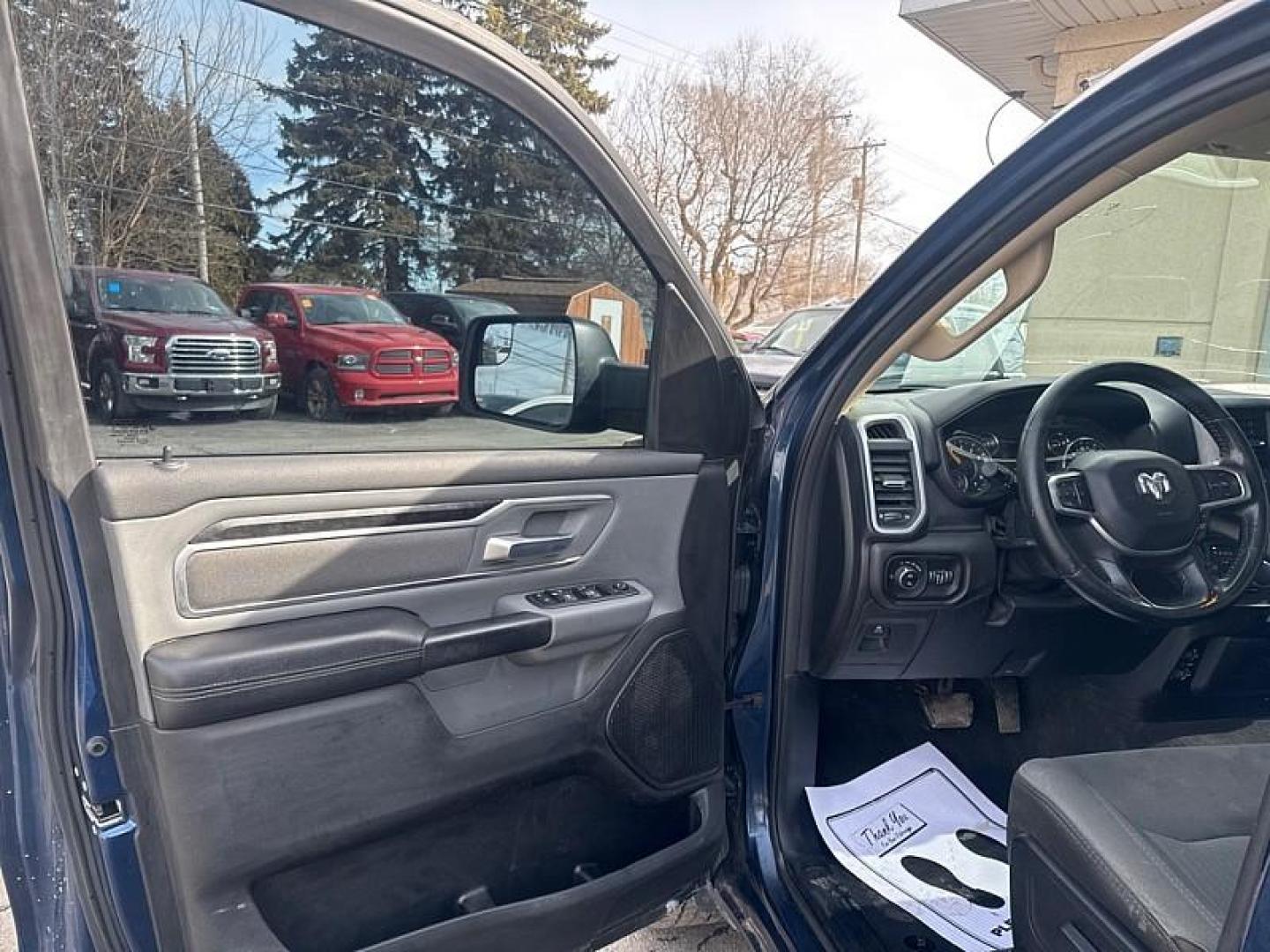 2019 BLUE /BLACK RAM 1500 Big Horn Crew Cab SWB 4WD (1C6RRFFG7KN) with an 3.6L V6 DOHC 24V engine, 8A transmission, located at 3304 Woodville Road, Northwood, OH, 43619, (419) 210-8019, 41.612694, -83.480743 - Your #1 Destination for Auto Loans and mdash;No Matter Your Credit!At our dealership, we believe everyone deserves the opportunity to drive their dream car and mdash;whether you have good credit, bad credit, or no credit at all. With a wide selection of hundreds of cars, trucks, and SUVs, you'll fin - Photo#8