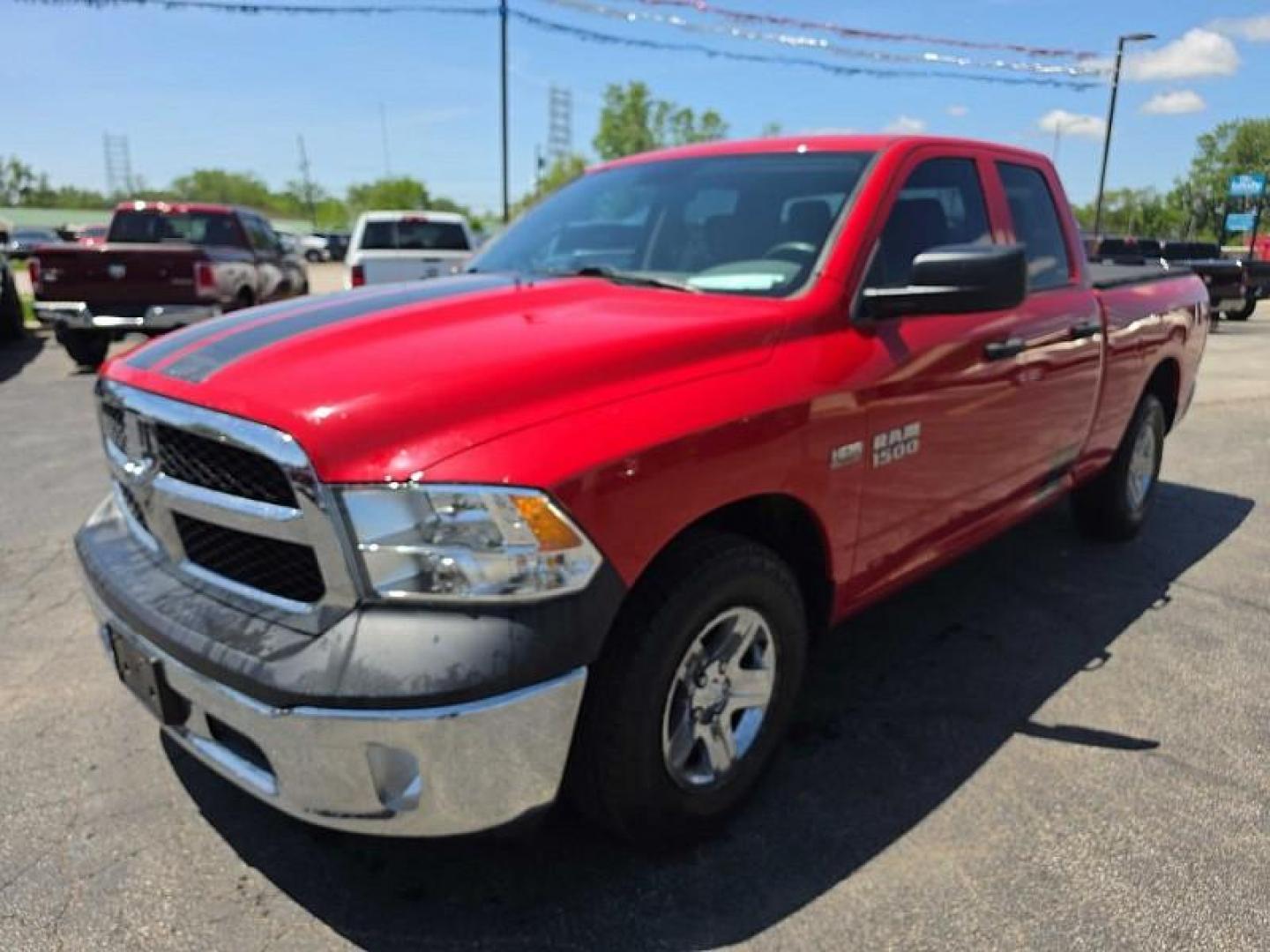 2018 RED /GRAY RAM 1500 Tradesman Quad Cab 2WD (1C6RR6FT8JS) with an 5.7L V8 OHV 16V engine, 8A transmission, located at 3304 Woodville Road, Northwood, OH, 43619, (419) 210-8019, 41.612694, -83.480743 - Your #1 Destination for Auto Loans and mdash;No Matter Your Credit!At our dealership, we believe everyone deserves the opportunity to drive their dream car and mdash;whether you have good credit, bad credit, or no credit at all. With a wide selection of hundreds of cars, trucks, and SUVs, you'll fin - Photo#0