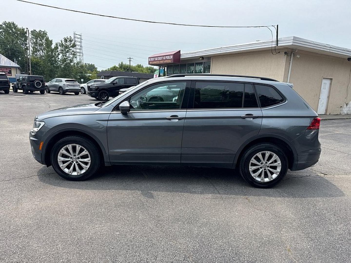 2019 GRAY /BLACK Volkswagen Tiguan S (3VV1B7AX7KM) with an 2.0L L4 DOHC 16V TURBO engine, 8A transmission, located at 3304 Woodville Road, Northwood, OH, 43619, (419) 210-8019, 41.612694, -83.480743- Photo#1