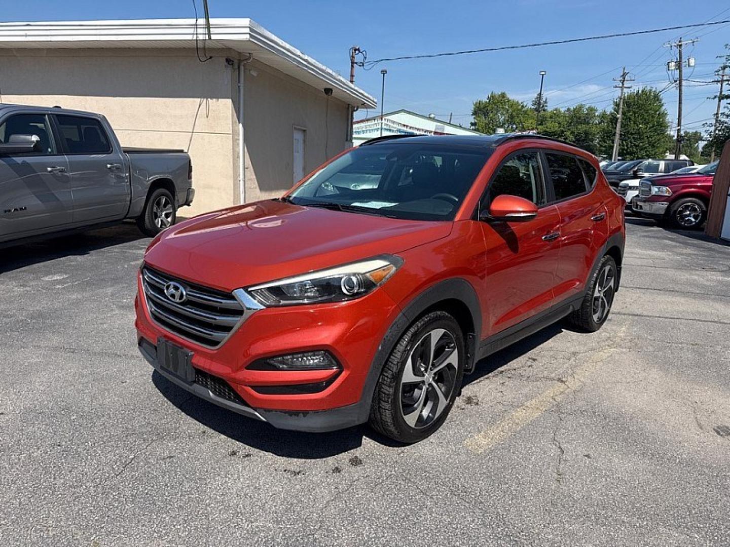 2016 RED /BLACK Hyundai Tucson Eco AWD (KM8J3CA26GU) with an 1.6L L4 DOHC 16V engine, 7A transmission, located at 3304 Woodville Road, Northwood, OH, 43619, (419) 210-8019, 41.612694, -83.480743 - Your #1 Destination for Auto Loans and mdash;No Matter Your Credit!At our dealership, we believe everyone deserves the opportunity to drive their dream car and mdash;whether you have good credit, bad credit, or no credit at all. With a wide selection of hundreds of cars, trucks, and SUVs, you'll fin- Photo#0