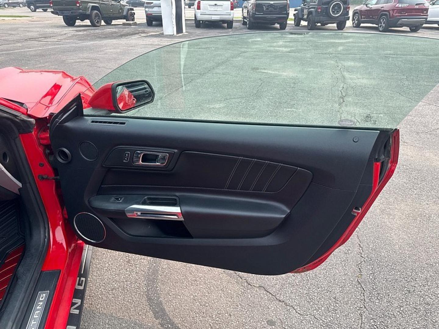 2015 RED /BLACK Ford Mustang EcoBoost Premium Convertible (1FATP8UH2F5) with an 2.3L L4 DOHC 16V engine, Auto 6-Spd SelectShift transmission, located at 3304 Woodville Road, Northwood, OH, 43619, (419) 210-8019, 41.612694, -83.480743 - Your #1 Destination for Auto Loans and mdash;No Matter Your Credit!At our dealership, we believe everyone deserves the opportunity to drive their dream car and mdash;whether you have good credit, bad credit, or no credit at all. With a wide selection of hundreds of cars, trucks, and SUVs, you'll fin- Photo#12