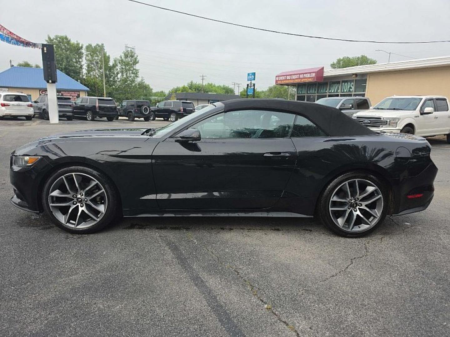2016 BLACK /BLACK Ford Mustang EcoBoost Premium Convertible (1FATP8UH9G5) with an 2.3L L4 DOHC 16V engine, Auto 6-Spd SelectShift transmission, located at 3304 Woodville Road, Northwood, OH, 43619, (419) 210-8019, 41.612694, -83.480743 - Your #1 Destination for Auto Loans and mdash;No Matter Your Credit!At our dealership, we believe everyone deserves the opportunity to drive their dream car and mdash;whether you have good credit, bad credit, or no credit at all. With a wide selection of hundreds of cars, trucks, and SUVs, you'll fin- Photo#1