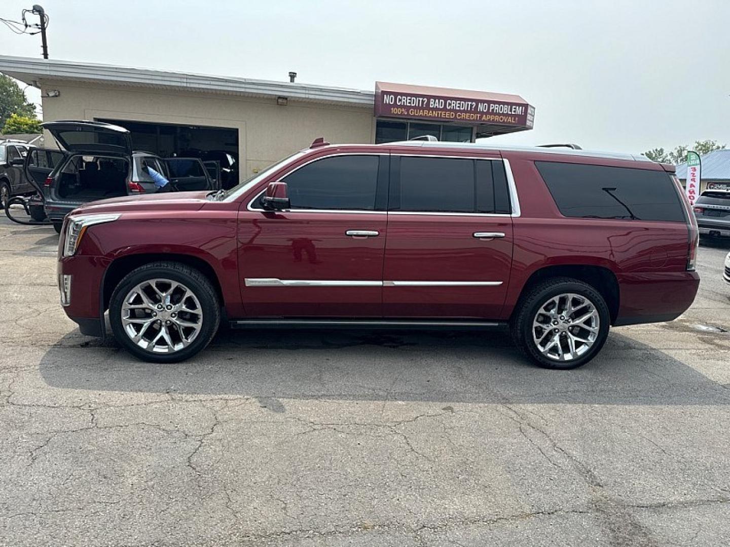 2016 RED /BLACK Cadillac Escalade ESV Platinum 4WD (1GYS4KKJ7GR) with an 6.2L V8 OHV 16V FFV engine, 6A transmission, located at 3304 Woodville Road, Northwood, OH, 43619, (419) 210-8019, 41.612694, -83.480743 - Your #1 Destination for Auto Loans and mdash;No Matter Your Credit!At our dealership, we believe everyone deserves the opportunity to drive their dream car and mdash;whether you have good credit, bad credit, or no credit at all. With a wide selection of hundreds of cars, trucks, and SUVs, you'll fin- Photo#1