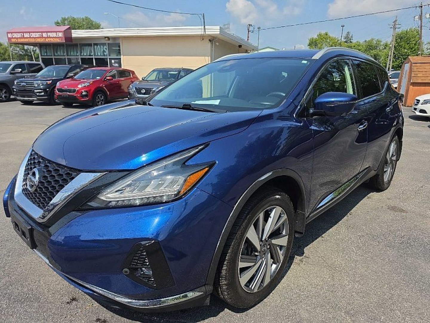2021 BLUE /BLACK Nissan Murano SL AWD (5N1AZ2CS2MC) with an 3.5L V6 DOHC 24V engine, CVT transmission, located at 3304 Woodville Road, Northwood, OH, 43619, (419) 210-8019, 41.612694, -83.480743- Photo#0