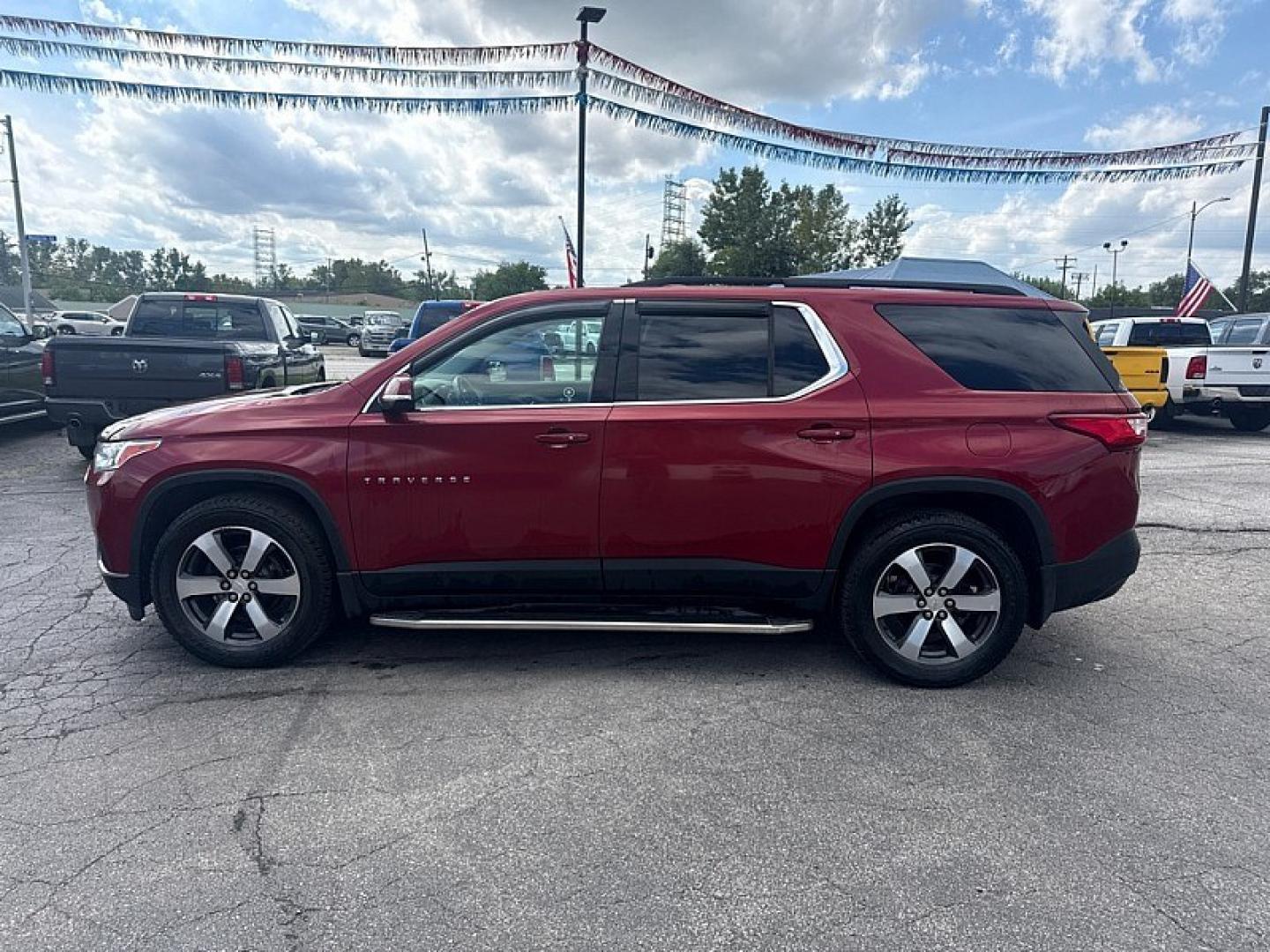 2019 MAROON /BLACK Chevrolet Traverse LT Feather AWD (1GNEVHKW9KJ) with an 3.6L V6 DOHC 24V engine, 9A transmission, located at 3304 Woodville Road, Northwood, OH, 43619, (419) 210-8019, 41.612694, -83.480743 - Your #1 Destination for Auto Loans and mdash;No Matter Your Credit!At our dealership, we believe everyone deserves the opportunity to drive their dream car and mdash;whether you have good credit, bad credit, or no credit at all. With a wide selection of hundreds of cars, trucks, and SUVs, you'll fin- Photo#1