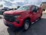 2022 RED /BLACK Chevrolet Silverado 1500 Work Truck Crew Cab 4WD (1GCPDAEKXNZ) with an 2.7L L4 DOHC 16V TURBO engine, 6A transmission, located at 3304 Woodville Road, Northwood, OH, 43619, (419) 210-8019, 41.612694, -83.480743 - Your #1 Destination for Auto Loans and mdash;No Matter Your Credit!At our dealership, we believe everyone deserves the opportunity to drive their dream car and mdash;whether you have good credit, bad credit, or no credit at all. With a wide selection of hundreds of cars, trucks, and SUVs, you'll fin- Photo#0
