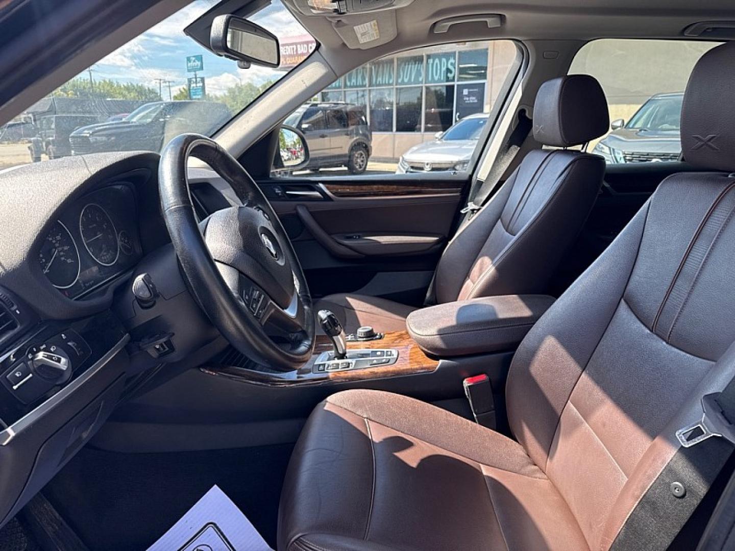 2015 BLACK /BROWN/BLACK BMW X3 xDrive28i (5UXWX9C53F0) with an 2.0L L4 DOHC 16V engine, 8-Speed Automatic transmission, located at 3304 Woodville Road, Northwood, OH, 43619, (419) 210-8019, 41.612694, -83.480743 - Your #1 Destination for Auto Loans and mdash;No Matter Your Credit!At our dealership, we believe everyone deserves the opportunity to drive their dream car and mdash;whether you have good credit, bad credit, or no credit at all. With a wide selection of hundreds of cars, trucks, and SUVs, you'll fin- Photo#9