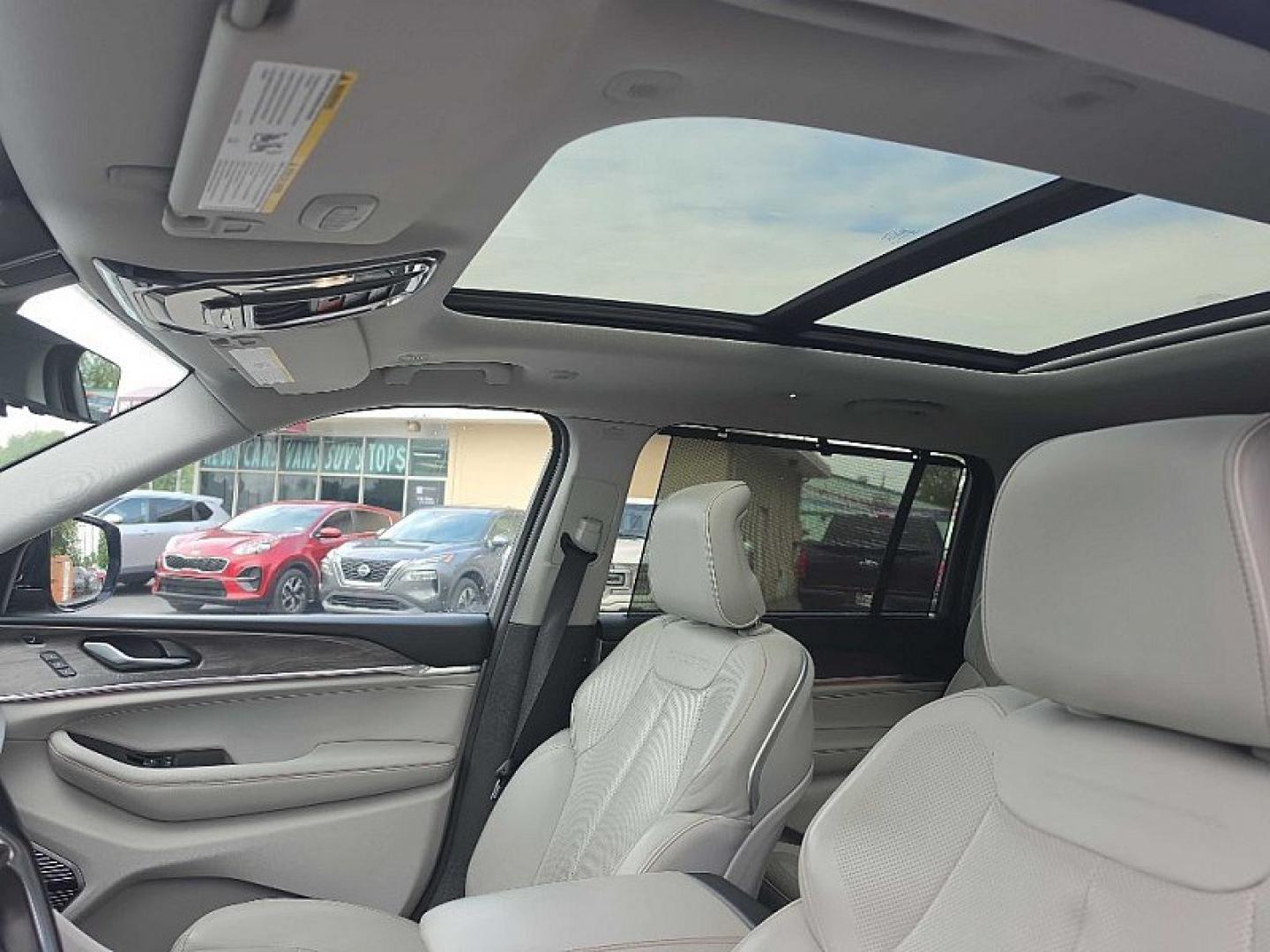 2021 RED /TAN Jeep Grand Cherokee L Overland 4WD (1C4RJKDT5M8) with an 5.7L V8 OHV 16V engine, 8A transmission, located at 3304 Woodville Road, Northwood, OH, 43619, (419) 210-8019, 41.612694, -83.480743- Photo#9