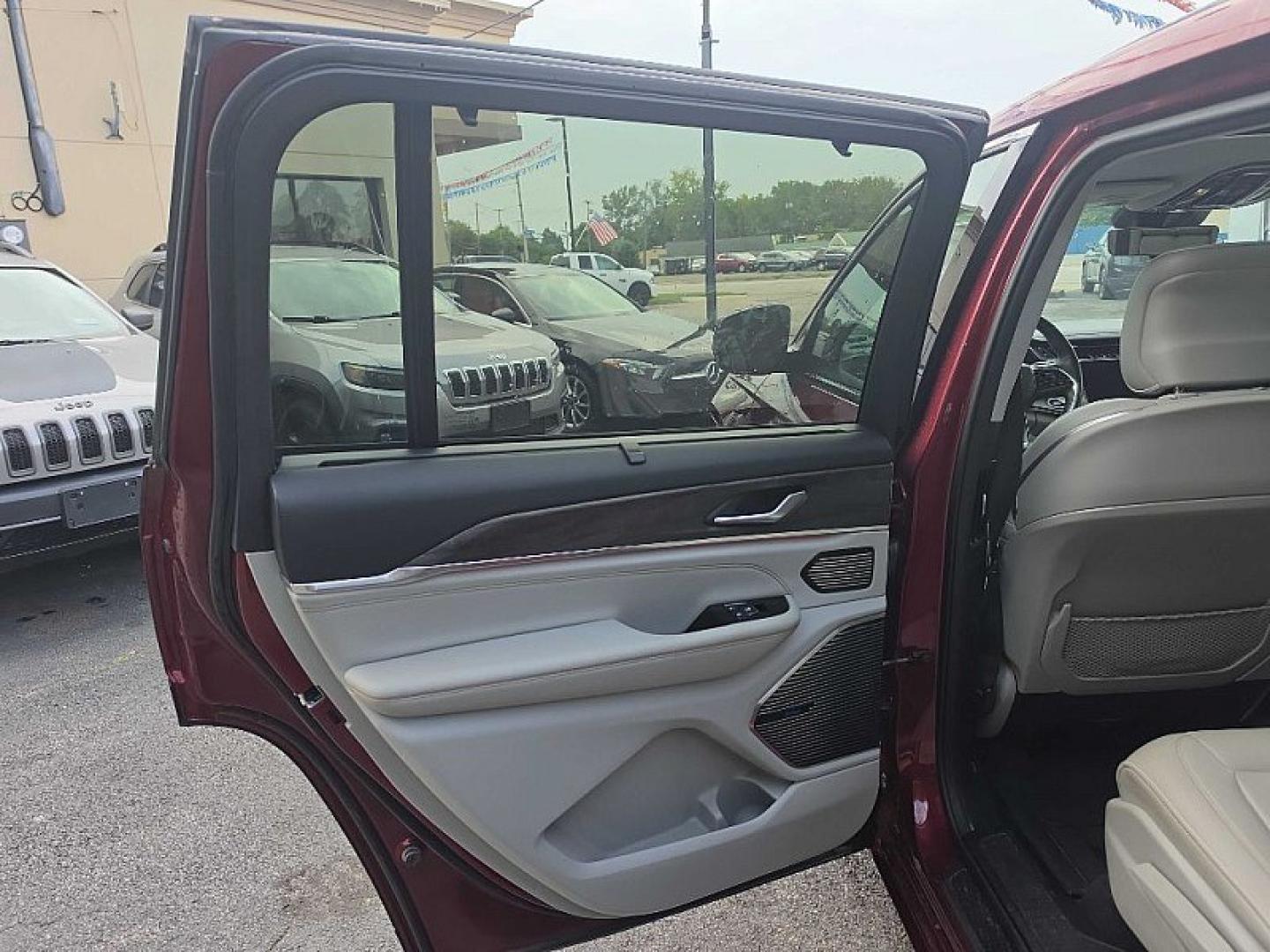 2021 RED /TAN Jeep Grand Cherokee L Overland 4WD (1C4RJKDT5M8) with an 5.7L V8 OHV 16V engine, 8A transmission, located at 3304 Woodville Road, Northwood, OH, 43619, (419) 210-8019, 41.612694, -83.480743- Photo#11