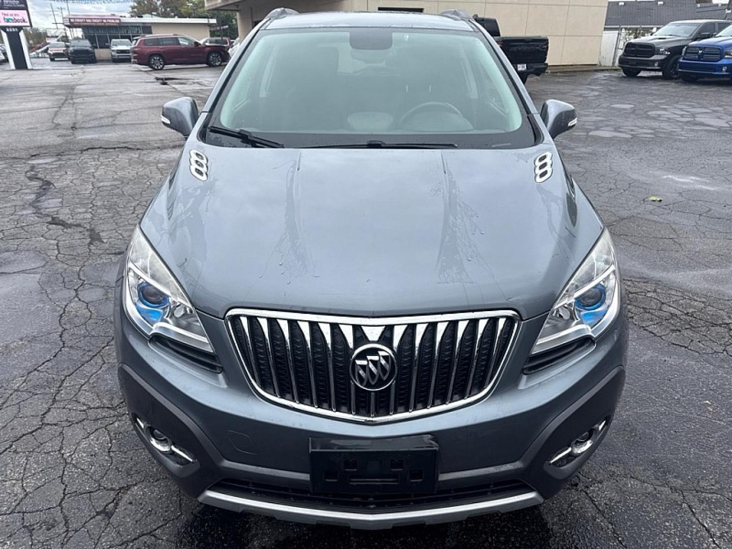 2015 GRAY /BLACK Buick Encore Convenience AWD (KL4CJFSB1FB) with an 1.4L L4 DOHC 16V TURBO engine, 6A transmission, located at 3304 Woodville Road, Northwood, OH, 43619, (419) 210-8019, 41.612694, -83.480743- Photo#7