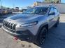 2016 SILVER /BLACK Jeep Cherokee Trailhawk 4WD (1C4PJMBS5GW) with an 3.2L V6 DOHC 24V engine, 9A transmission, located at 3304 Woodville Road, Northwood, OH, 43619, (419) 210-8019, 41.612694, -83.480743 - Your #1 Destination for Auto Loans and mdash;No Matter Your Credit!At our dealership, we believe everyone deserves the opportunity to drive their dream car and mdash;whether you have good credit, bad credit, or no credit at all. With a wide selection of hundreds of cars, trucks, and SUVs, you'll fin- Photo#0